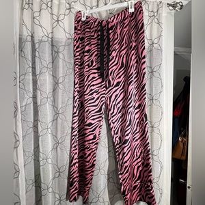 Victoria’s Secret satin pink zebra print pj bottoms